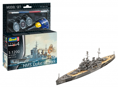 Revell - HMS Duke of York dovanų komplektas, 1/1200, 65182