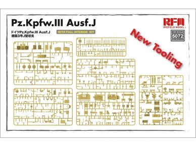 Rye Field Model - Pz.Kpfw.III Ausf. J Full Interior Kit, 1/35, RFM-5072 7