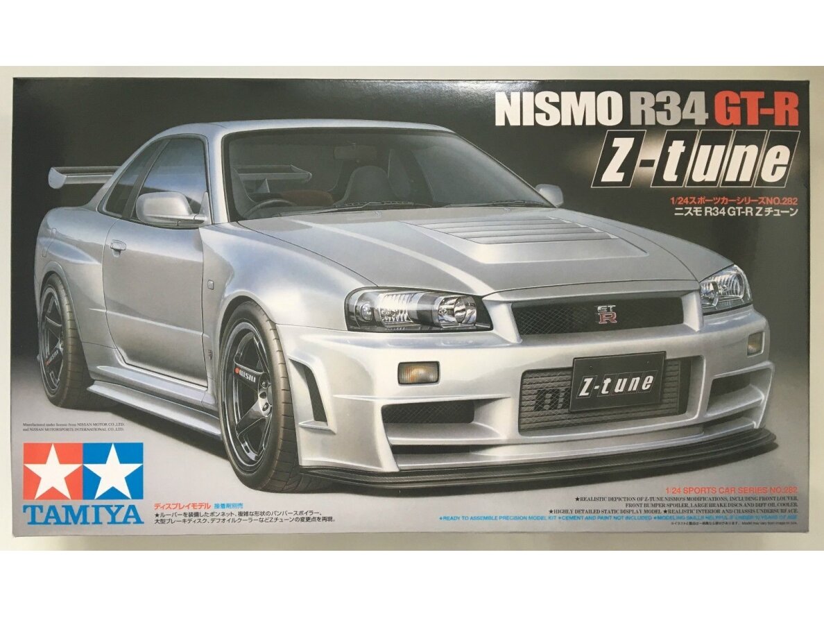 Tamiya Nissan Nismo R34 Gt R Z Tune 1 24 242 Plastic Model Kits Eshop Modeliukai Lt