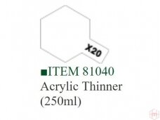 Tamiya - X-20A Acrylic thinner (akrila krāsas šķīdinātājs), 250ml