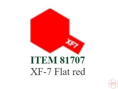 Tamiya - XF-7 Flat red akriliniai dažai, 10ml