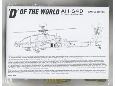 Takom - "D" of the World AH-64D Apache Longbow Attack Helicopter | Limited Edition, 1/35, 2606 13