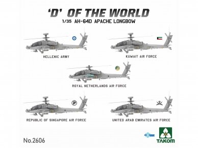 Takom - "D" of the World AH-64D Apache Longbow Attack Helicopter | Limited Edition, 1/35, 2606 2