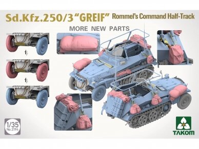 Takom - Sd.Kfz.250/3 “GREIF” Rommel’s Command Half-Track, 1/35, 2194 6