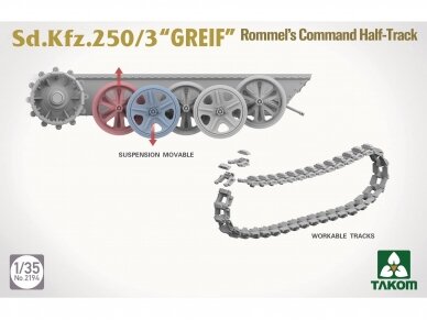 Takom - Sd.Kfz.250/3 “GREIF” Rommel’s Command Half-Track, 1/35, 2194 5