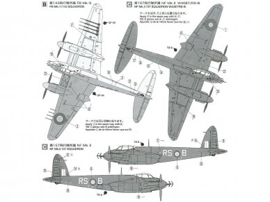 Tamiya - De Havillan Mosquito FB Mk.VI/NF Mk.II, 1/72, 60747 5