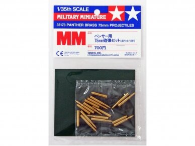 Tamiya - Panther Brass 75mm Projectiles, 1/35, 35173