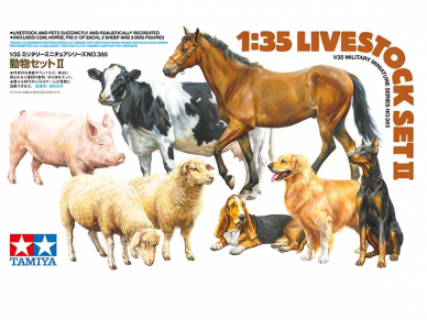 Tamiya - Livestock Set II, 1/35, 35385