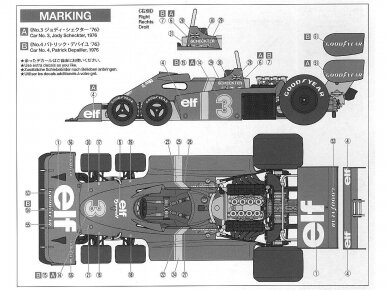 Tamiya - Tyrrell P34 Six Wheeler w/Photo-etched Parts, 1/12, 12036 18