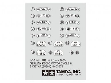 Tamiya - Zündapp KS600 Motorcycle & Sidecar, 1/35, 35384 5