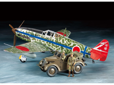 Tamiya - Kawasaki Ki-61-Id Hien (Tony) & 4x4 Light Vehicle Korugane Set, 25203 1