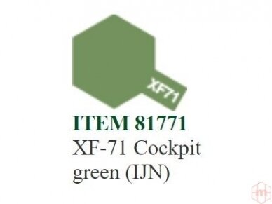 Tamiya - XF-71 Cockpit green (IJN) akriliniai dažai, 10ml