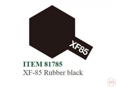 Tamiya - XF-85 Rubber black akriliniai dažai, 10ml