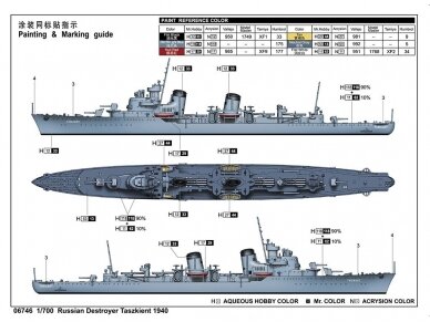 Trumpeter - Russian Destroyer Taszkient 1940, 1/700, 06746 9