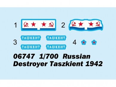 Trumpeter - Soviet Destroyer Taszkient 1942, 1/700, 06747 7