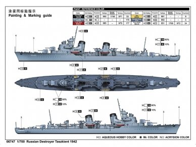 Trumpeter - Soviet Destroyer Taszkient 1942, 1/700, 06747 8