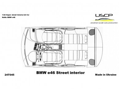 USCP - BMW e46 Street interior detail-up set, 1/24, 24T045