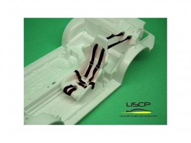 USCP - Racing Seatbelts PE set Black (Võidusõidu turvavööd), 1/24, 24A015 1