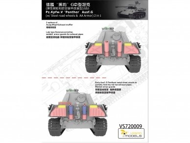 VESPID MODELS - Panther Pz.Kpfw. V Ausf. G (w/Steel road wheels & AA Armour), 1/72, 720009 3