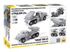 Zvezda - Multiple Rocket Launch System BM-21 "Grad", 1/72, 5051